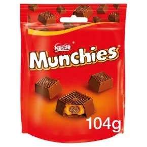 Munchies Milk Chocolate Pouch Bag, 104g (Pack of 10) £5.47 @ Amazon