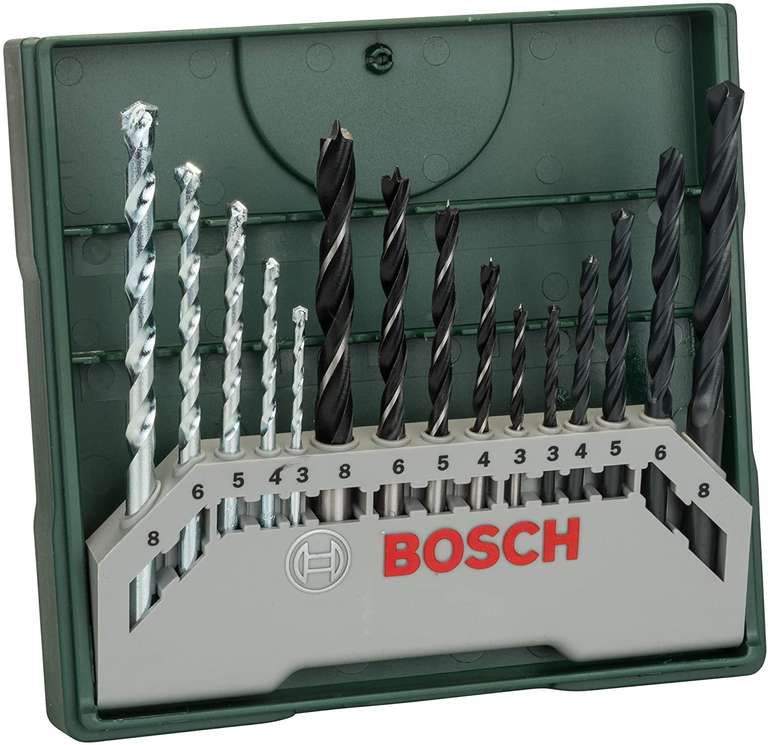Bosch 15-Piece Mini-X-Line Twist Drill Bit Set (for Wood, Masonry and Metal, Accessories Drills) £6.85 @ Amazon
