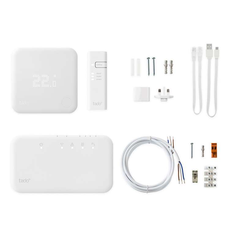 tado° Wireless Smart Thermostat Starter Kit V3+ with Hot Water Control Smart Control - Free C&C