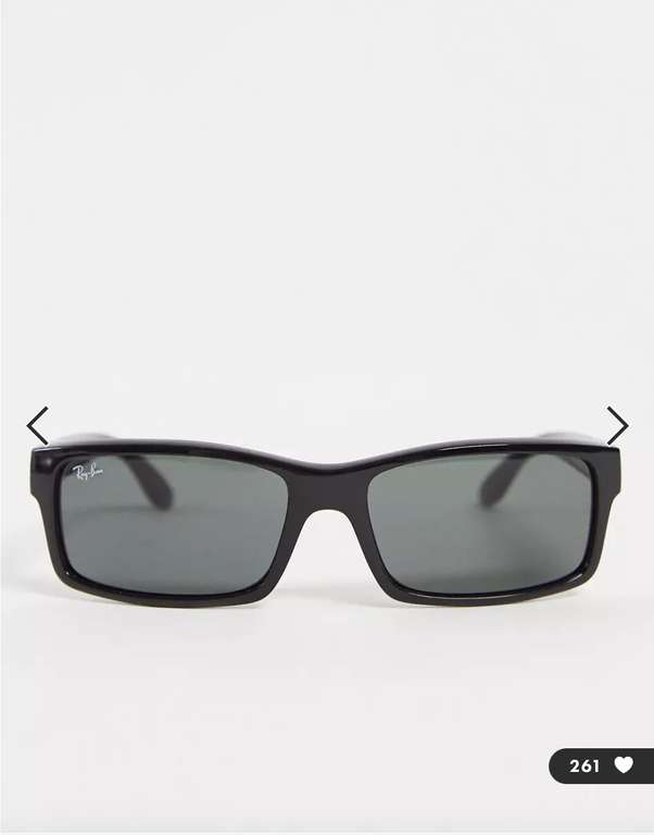 Ray-Ban Slim Square Sunglasses In Black - £58.87 (With Code) @ ASOS