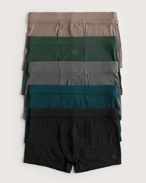 5 Pack - Mens Gilly Hicks Cotton Modal Blend Trunks (Various Styles / XS - XL) - £15.60 + Free Click & Collect @ Hollister