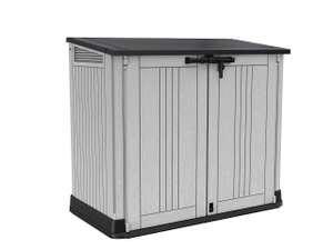 Keter Store It Out Nova Outdoor Garden Furniture Storage Shed Light Grey with Dark Grey Lid