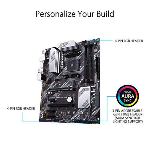 ASUS PRIME B550-PLUS AMD B550 (Ryzen AM4) ATX Motherboard £100.70 @ Amazon