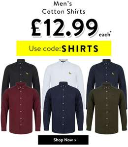 100% Cotton Twill Men's Shirts for £12.99 with code (£1.99 delivery/ Free if you spend £30) @ Tokyo Laundry