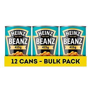 Heinz Beanz, 415 g (Pack of 12) - Vegan Baked Beans in a rich Tomato Sauce w/Voucher (£6.50 S&S + 1st Time Voucher)