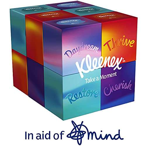 Kleenex Take a Moment Collection Tissues - 12 Cube Tissue Boxes - (£10.83/£9.69 on S&S) + 5% off 1st S&S