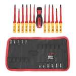 Forge Steel Changeable Blade 12 Piece VDE Screwdriver Set - Free Click & Collect
