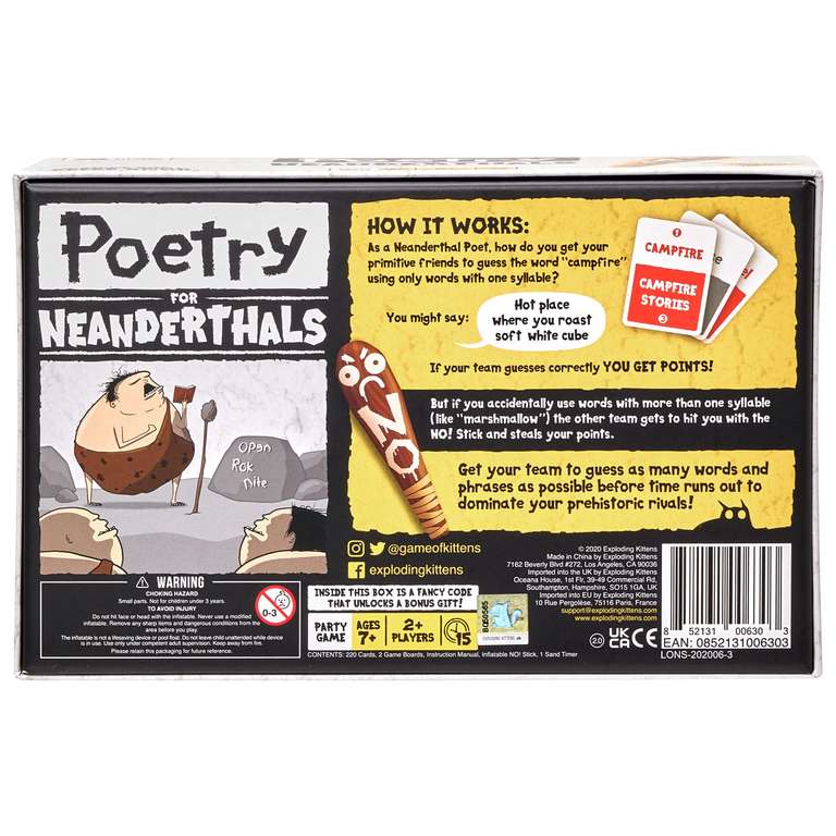 Exploding Kittens Poetry for Neanderthals by Exploding Kittens, Card Games (Delayed Dispatch)
