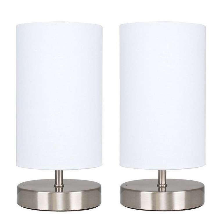 Francis Pair of Silver Table Lamps - £1.99 Free Delivery With Code at Debenhams