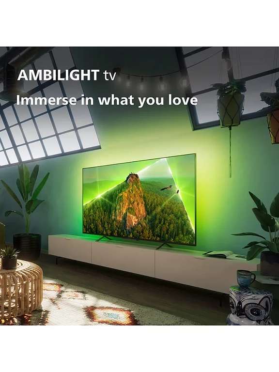 Philips 55PUS8108 (2023) LED HDR 4K Ultra HD Smart TV, 55 inch with  Freeview Play, Ambilight