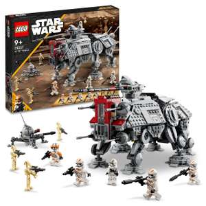 LEGO 75337 Star Wars AT-TE Walker Revenge of the Sith Set - with 3 212th Clone Troopers, Dwarf Spider & Battle Droid Figures (7 minifigs)