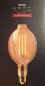 8w filament LED giant antique lightbulb ES - £5 instore @ Poundland (Herts)
