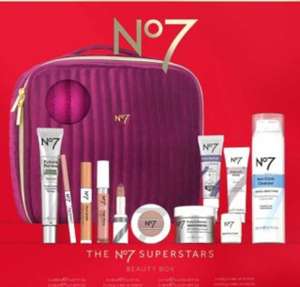 Spend £35+ on Selected No7 Items & The No7 Superstars Beauty Box 11-Piece Full-Size Set £200 for just £60 + 4x Points after 1pm £60 + spend