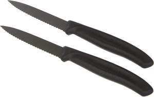 Victorinox 8 cm Pointed Tip/ Serrated Edge Blister Packed Paring Knife, Pack of 2, Black £7.23 @ Amazon