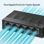 TP-Link LS1005G 5-Port Desktop/Wallmount Gigabit Ethernet Switch/Hub, Network Splitter, Plug and play