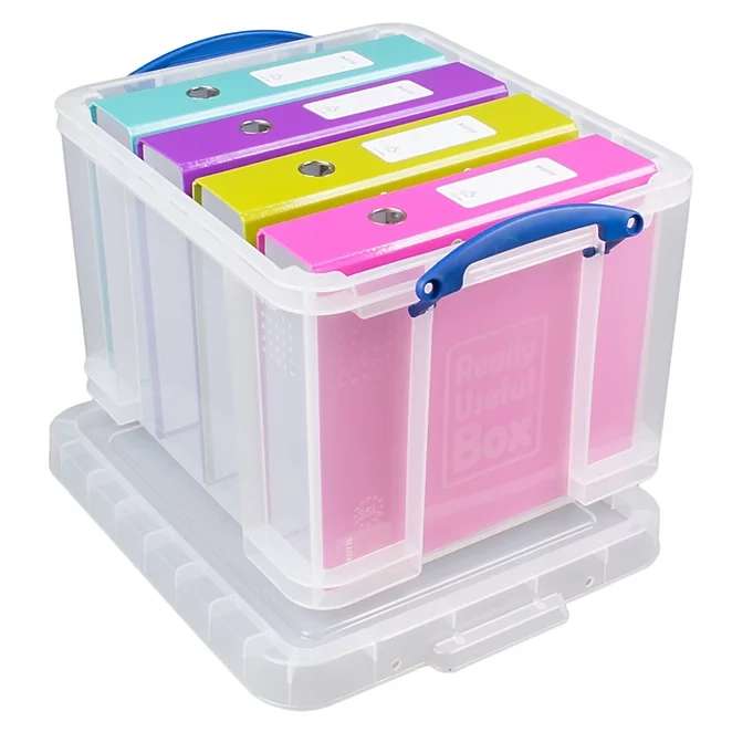 Really Useful Clear Storage Box - 35L - £12 + Free Click & Collect @ Asda (George)
