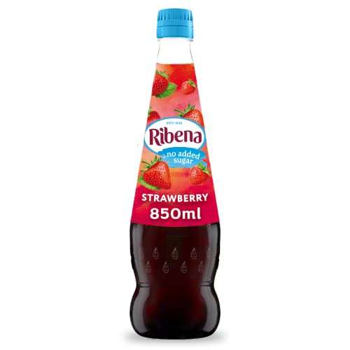 Ribena Strawberry Squash No Added Sugar 2x850ml (2 for £3) (S&S £2.60/£2.40)