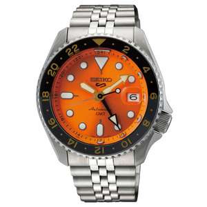 Seiko 5 GMT Automatic Watch in Mikan Orange SSK005