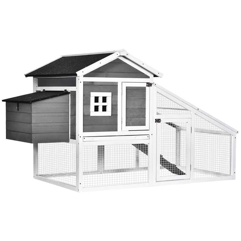 PawHut Wooden Chicken Coop Poultry House with Nesting Box Run Ramp Sliding Tray - £103.99 with code (UK Mainland) @ 2011homcom / ebay