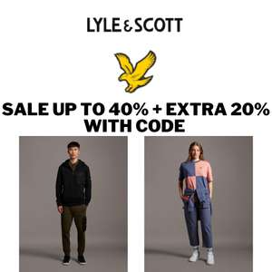 Sale Up to 40% Off + Extra 20% Off With Code + Free Delivery On Orders Over £75 (otherwise £3.95) - @ Lyle & Scott