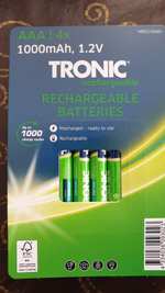 TRONIC 4x AAA 1000Ah 1.2v / 4x AA 2500Ah 1.2V Rechargeable Batteries instore Fareham