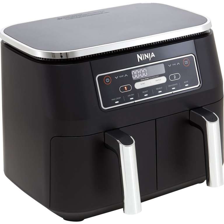 Ninja AF300UK Foodi Dual Zone Fryer Air Fryer Health Fryer 2400 Watt With Timer with code (1 Year Warranty) + free delivery @AO