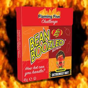 24 x Jelly Belly Bean Boozled Flaming Five Extremely Hot Challenge 45g Packs BBE 22/06/2022 - £10 @ Yankee Bundles