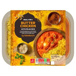 Sainsbury's curry & rice meal for 1 - Butter chicken, Chicken tikka masala, Chicken korma, and many more - Nectar price
