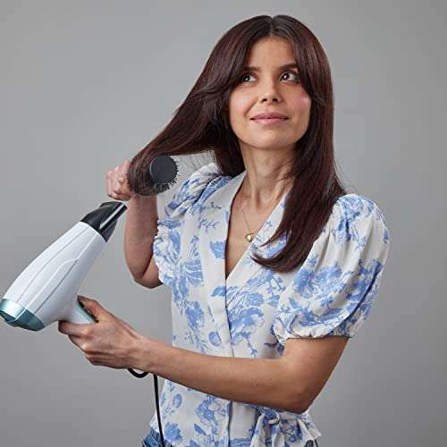 Remington Shine Therapy Hair Dryer with Power Dry and Cool Shot for a Frizz Free Shine, Quick Drying, 2300 W - D5216, White
