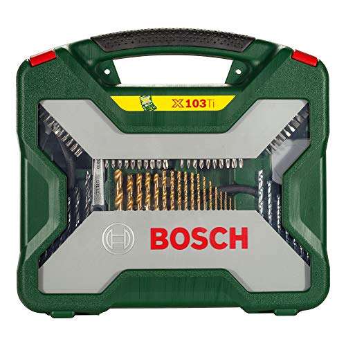 Bosch 103-Pieces X-Line Titanium Drill and Screwdriver Bit Set (for Wood, Masonry and Metal, Accessories Drills) £32.99 @ Amazon