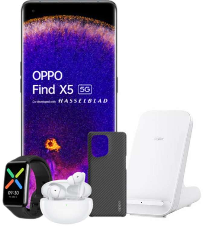 OPPO Find X5 5G + 250GB Vodafone Data Unltd Mins/Texts £36p/m £39 Upfront + Free Watch/Wireless Charger/Case & Headphones £903 @ Fonehouse