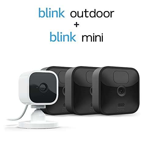 Blink Outdoor 3-Camera System + Blink Mini Security Camera £109.99 @ Amazon