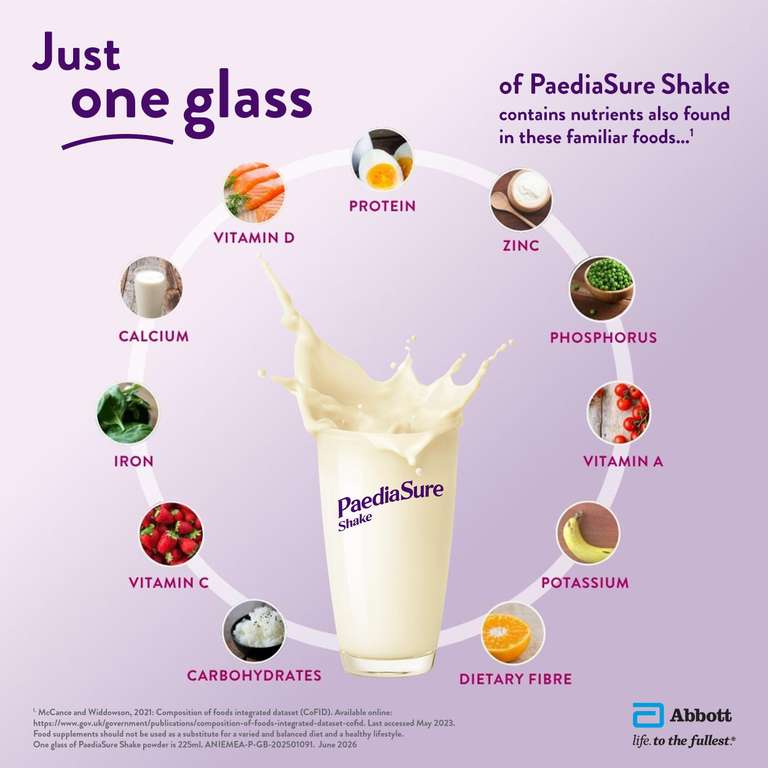 Shaking Cold Graphics PaediaSure Shake – Vanilla – Multivitamin for Kids 400g £8.90 at Amazon ...