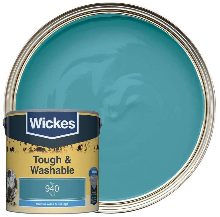 Wickes 2.5L Paint (Standard Emulsion £10 / Tough & Washable £15) + Free Click & Collect @ Wickes