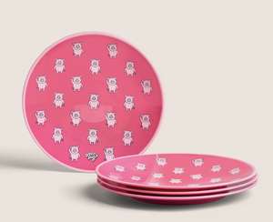 Set of 4 Percy Pig Picnic Side Plates With Free Click & Collect