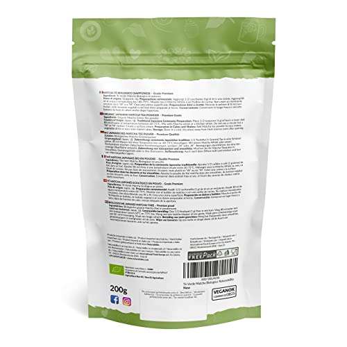 Japanese Organic Matcha Green Tea Powder - Premium Grade - 200g £13.83 or £13.14 via sub and save @ Amazon