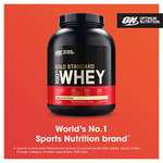 Optimum Nutrition Gold Standard 100% Whey Muscle Building and Recovery Protein Powder, Vanilla Ice Cream Flavour, 76 Servings, 2.28 kg