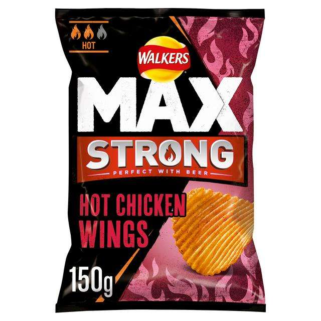 Walkers Max Strong Hot Chicken Wings Crisps 150g - 89p instore @ Heron Foods, Newport