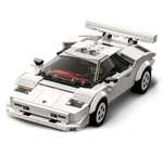 LEGO Speed Champions Lamborghini Countach, Race Car Toy Model Replica, Collectible Building Set with Racing Driver Minifigure 76908