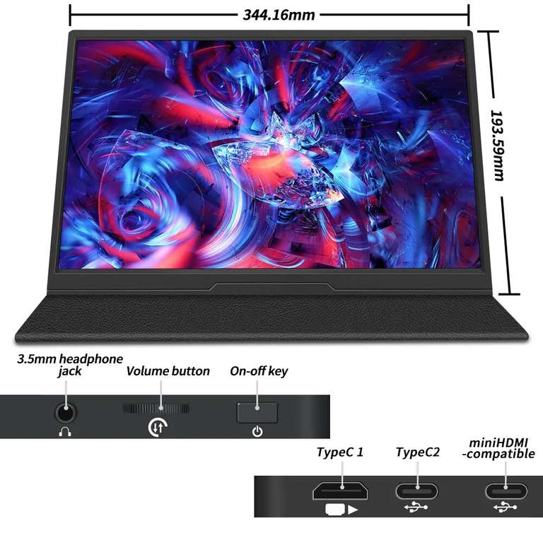 MUCAl 15.6" Portable Monitor FHD,IPS,250nits,60hz £58.85 or 144Hz £74.23 with code @ Factory Direct Collected Store