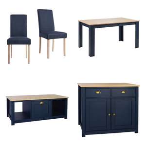 Marcy Furniture Sale (Midnight/Oak) ~ 2 Dining Chairs £31 / Dining Table £37 / Coffee Table £37 / Sideboard £45 (free collection) @ Homebase