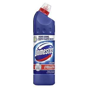 3 x Domestos Original Thick Bleach eliminates 99.9% of bacteria and viruses disinfectant to protect against germs 750 ml