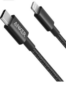 Anker USB C to Lightning Cable, New Nylon Fast Charging Cord (6ft, MFi Certified) £9.49 @ Dispatches from Amazon Sold by AnkerDirect UK