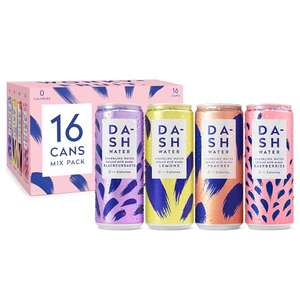 Dash Water Mixed Pack - 16 x Flavoured Sparkling Spring Water - S&S £9.87