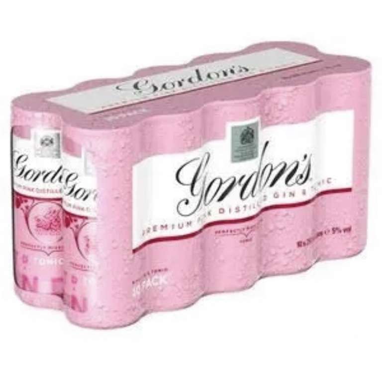 Gordon's Premium Pink Gin and Tonic 10 x 250 ml Ready to Drink Cans £12 @ Amazon