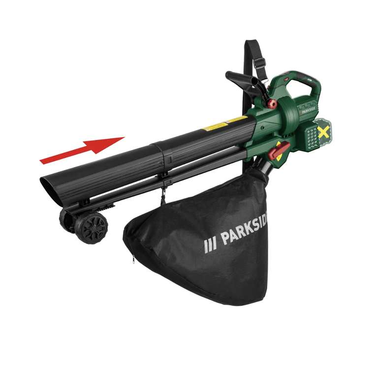 Parkside 40V Cordless Leaf Blower & Vacuum - Bare Unit
