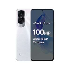 HONOR 90 Lite Smartphone 5G with 100MP Triple Camera, 8+256GB, 6,7” 90Hz Display, 4500mAh, Dual SIM, Android 13, Titanium Silver/Cyan Lake