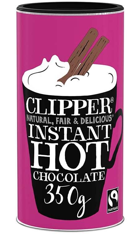 Clipper Fairtrade Instant Hot Chocolate 350 g (Pack of 6) - £3.39 @ Amazon