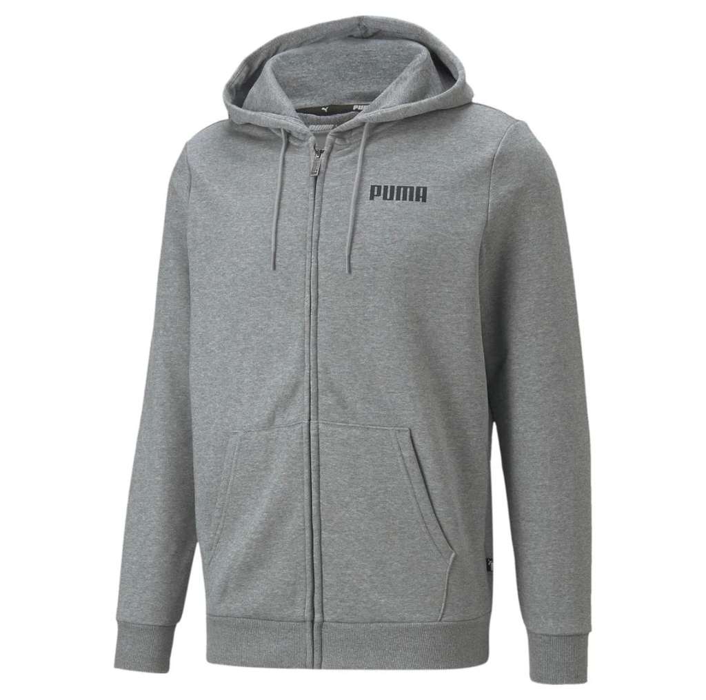 PUMA Essentials Full-Zip Full-Length Hoodie Top Men's Grey (S-XL) - £13 ...