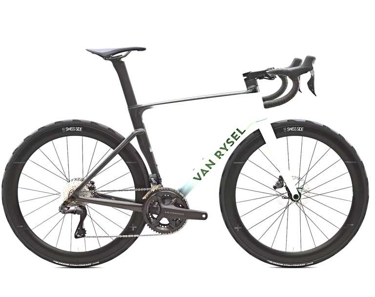 VAN RYSEL Road Bike RCR-R Pro Shimano Ultegra Di2 2x12s with Power Sensor - Green/Grey (Extra £100 off via App)